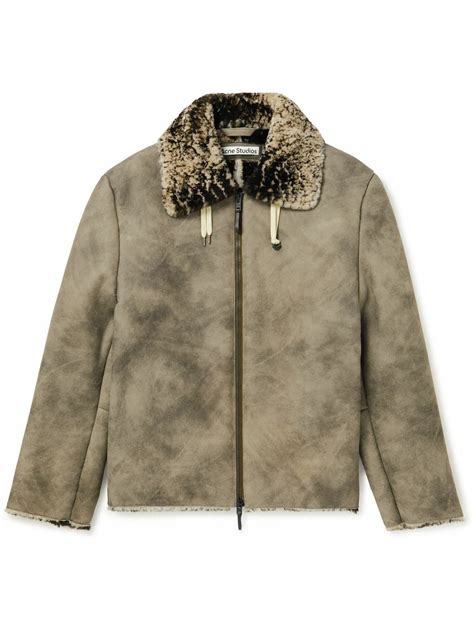 acne studios shearling jacket replica|acne studios cropped trench jacket.